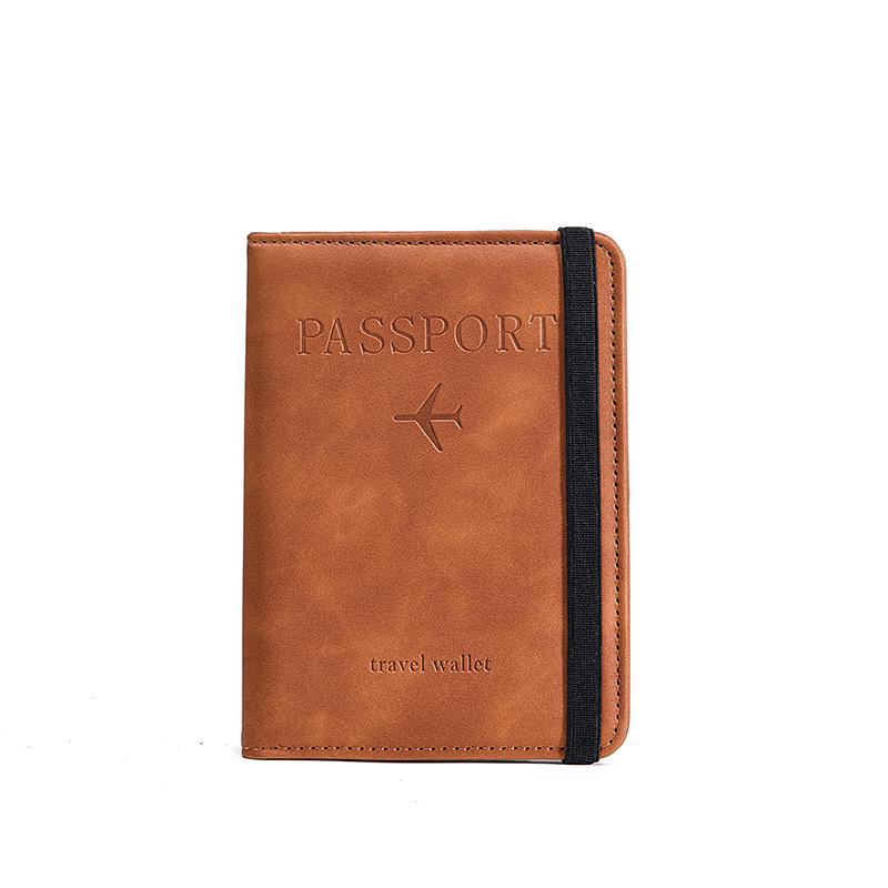 Cross-Border PU Leather RFID Passport Holder & Travel Wallet