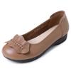 Fashion GKTINOO 2025 New Spring Round Toe Soft Genuine Leather Shoes Flat Shoes Large Size Comfort Soft Sole Women Casual Shoes