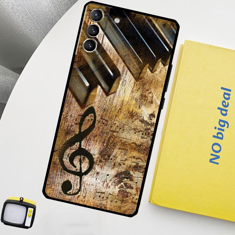 Musical Music Note Phone Case For Samsung Galaxy S25 Ultra S21 S22 S23 S24 Ultra S9 S10 S20 Plus S25 FE Cover
