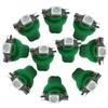 10Pcs T5 B8.5D 5050 1 SMD LED Universal Dashboard Dash Gauge Instrument Light Bulbs Green Plastic Interior Parts Car Accessories