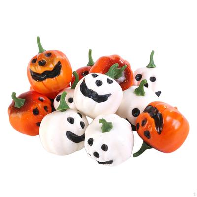 12 Pieces Cute Artificial Pumpkins Model Halloween Decoration Stackable Single 2x2.8inch for