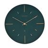 Interval Resin Veggklokke 30cm - Smaragd & Gull