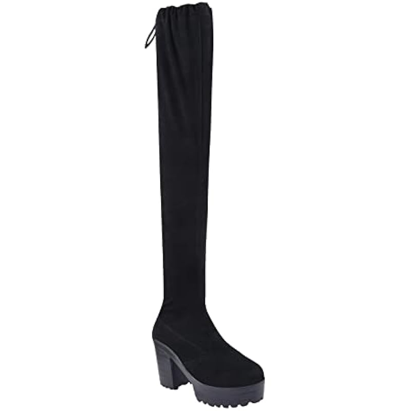 Shoetopia Women S Slip-On Boots, 4 Uk, Black 4 UK чёрный