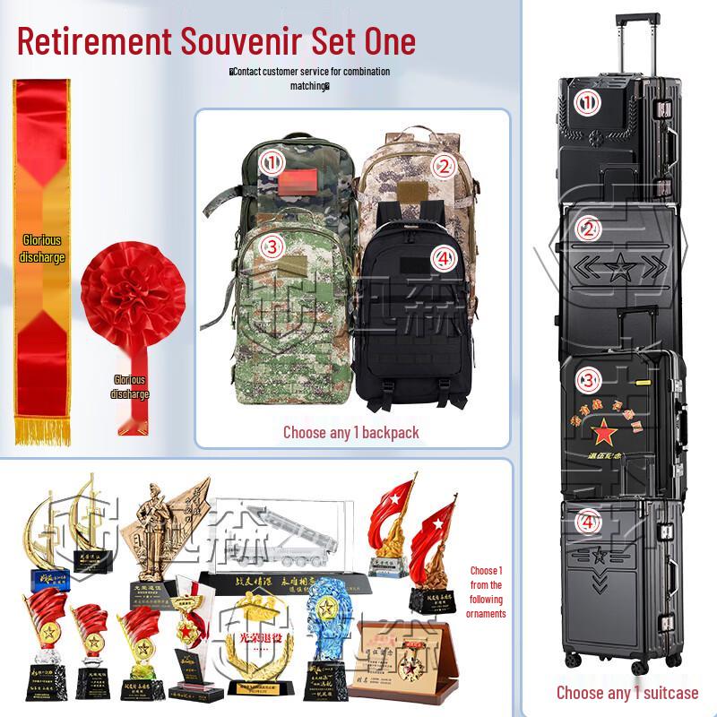 Conjunto de Presentes Comemorativos para Aposentadoria de Veterano