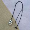 Korean Blogger 2025 Bestseller: Adjustable Black Rope Pendant Necklace - Casual Versatile Fashion Accessory.