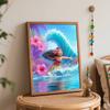 Disney Moana Ocean Wave Flower Oil Paint by Numbers Art Kit Handmade Painting Home Decor Gift