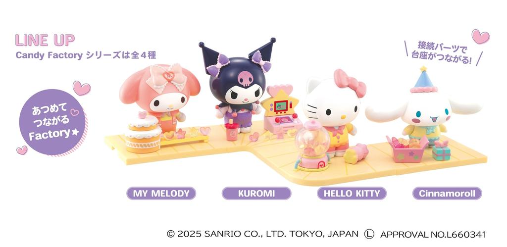 AGATSUMA Assembled Plastic Doll Candy Factory Kuromi 15 and Sanrio (Ages Up)