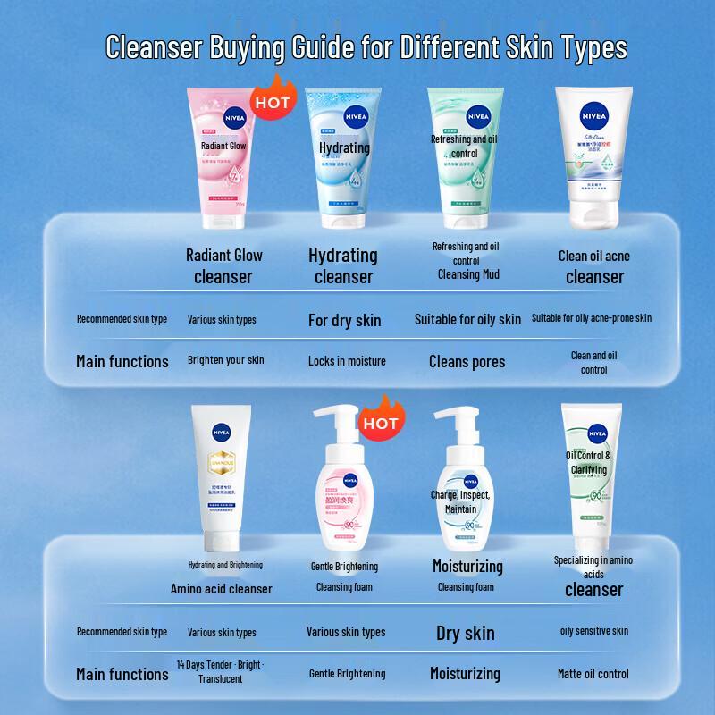 NIVEA Purifying Deep Cleansing Facial Wash 150g (4-Pack)