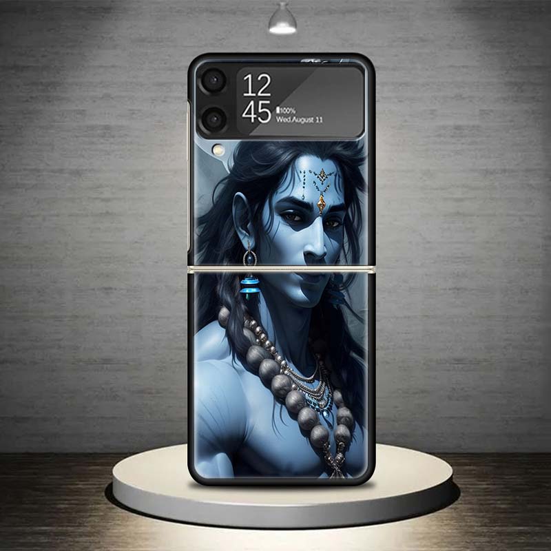 Lord Shiva Hindu God Buddha India Phone Case For Samsung Galaxy Z Flip 7 6 5 4 3 5G Shockproof Cover Z Flip7 Flip6 ZFlip5 Flip3