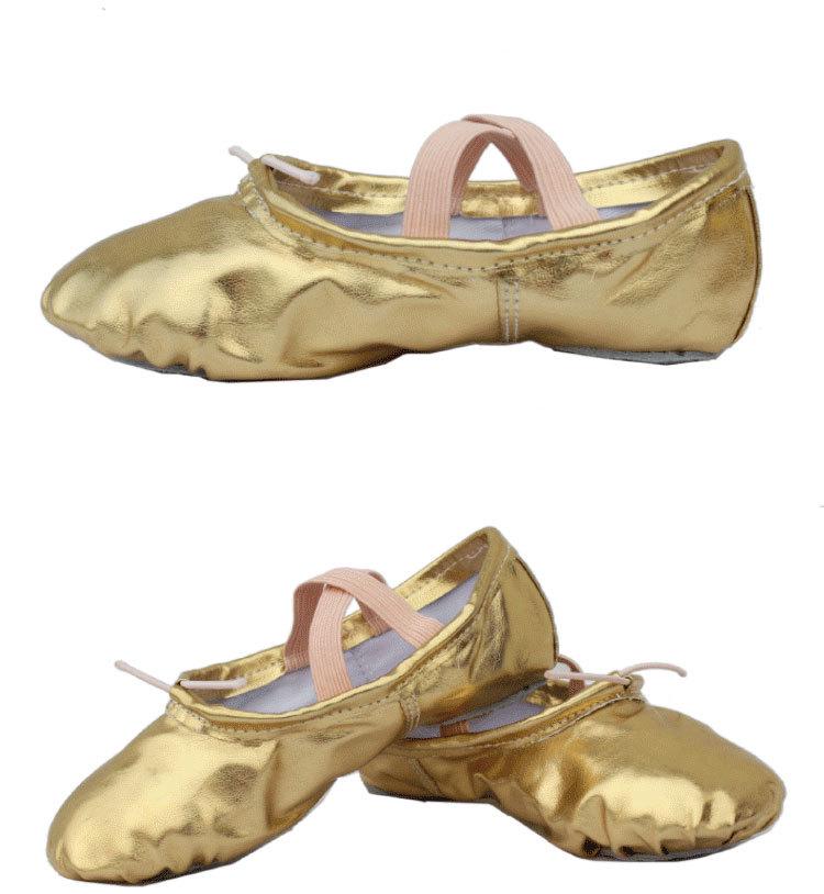 Gold Girls' Ballet & Dance Shoes with Soft Sole