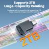 Type-C 2.0 TF Card Mini Reader External Storage Black Stretch for Memory Stick USB C 2.0 For Iphone 17 16 Mini TF Card Reader