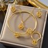 ZEADear Bride Zircon Sets Gold Plated Earrings Necklace Bracelet Ring Chain Bohemia Pendant Bridal Gift Engagement Anniversary