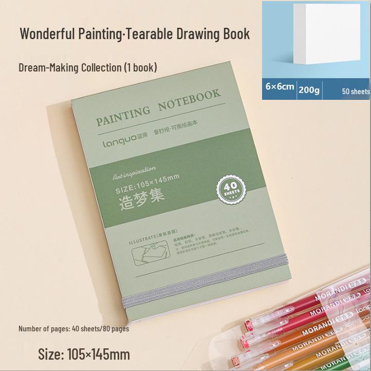 Thickened Square Oil Pastel Paper: Children's Doodle & Drawing Set