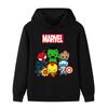 Autumn Winter Marvel Superheroes Chibi Printed Hoodies Fashionable Casual Warm Sports Long Sleeved Children's Boy Hooded Sweatshirts