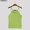 INCERUN Men Strap Sleeveless Rib Tank Tops Undershirts Camisole