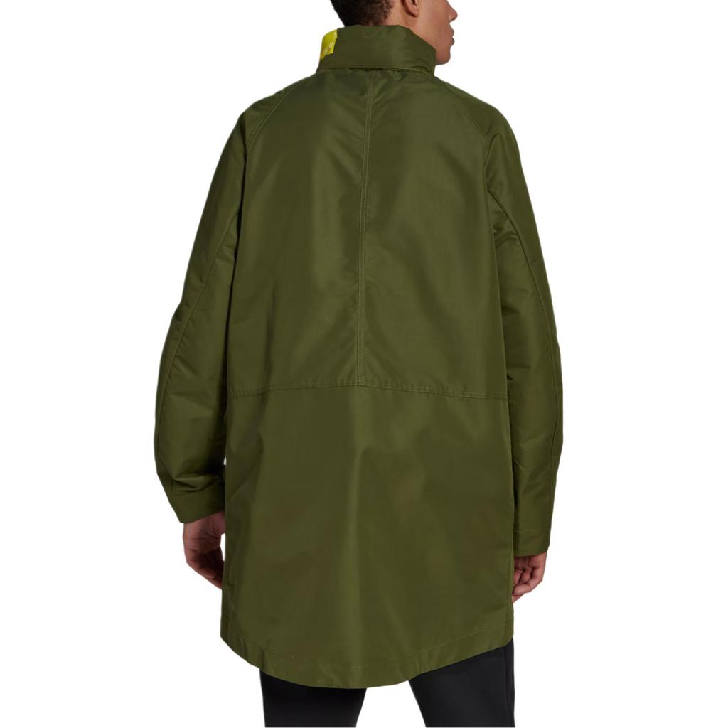 adidas Sportowa Casualowa Kurtka Średniej Długości ze Stójką Męska Odzież Wierzchnia Militarna Zieleń GM5761