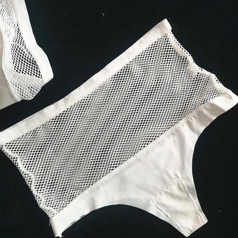 Sexy Women High Waist Silk Seamless Thongs Ladies Hollow Out Underpants 122