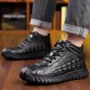 Fashion Warm Snow Boots for Men Plush Winter Cotton Shoes Men Casual Boots Waterproof High Top Men's Boot Black Lace Up Work Boots Men