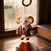 Przezroczysty Czerwony Wiszący Ozdoba 2027 Nowy Rok Ozdoba Owcy, Dwuwymiarowy Akrylowy Wisiorek na Choinkę Zimowe Ozdoby Świąteczne ze Sznurkiem, Chiński Zodiak