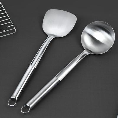Rustproof Stainless Steel Soup Ladle Thickened Cooking Shovel Wok Spatula Spoon  Kitchen