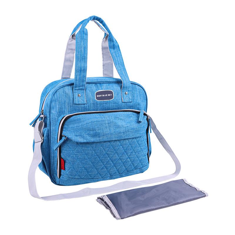 Large Capacity Hand-held Mom Package Layered Storage Outdoor Mother and Baby Shoulder Bags Portable Parent Child Travel Baby Diaper Storage Bag