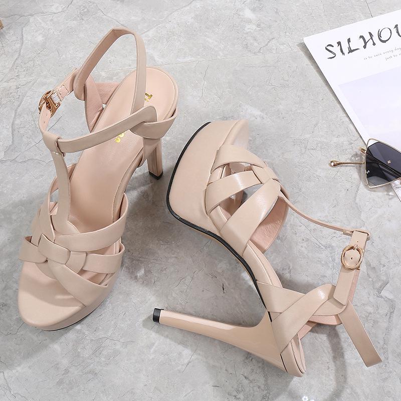 Zapatos de Boda de Tacón Alto con Plataforma Stiletto Estilo Europeo 2021 para Mujer
