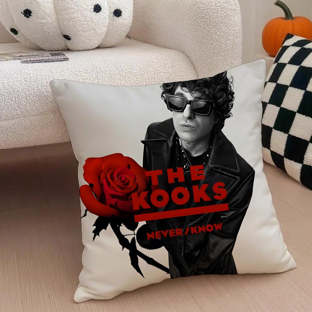 band indie The KKooks Cushion Cover Throw Pillow Cover Hidden Button Durable Polyester Chair Cushion