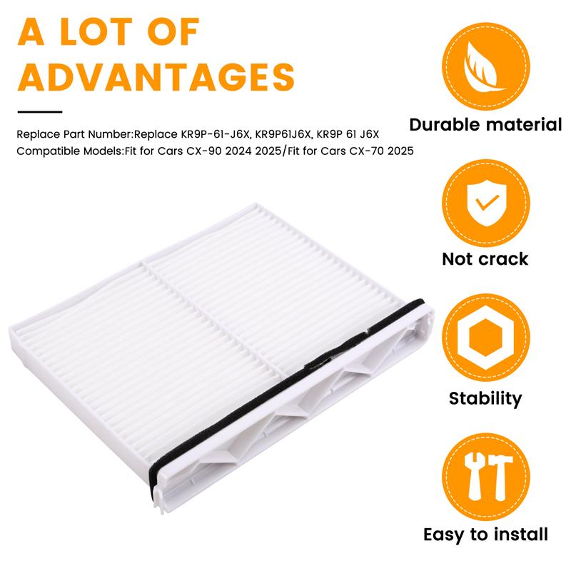 A03Z-Cabin Air Filter Fit For Mazda CX-90 2024 2025 CX-70 2025 Replace KR9P61J6X KR9P-61-J6X