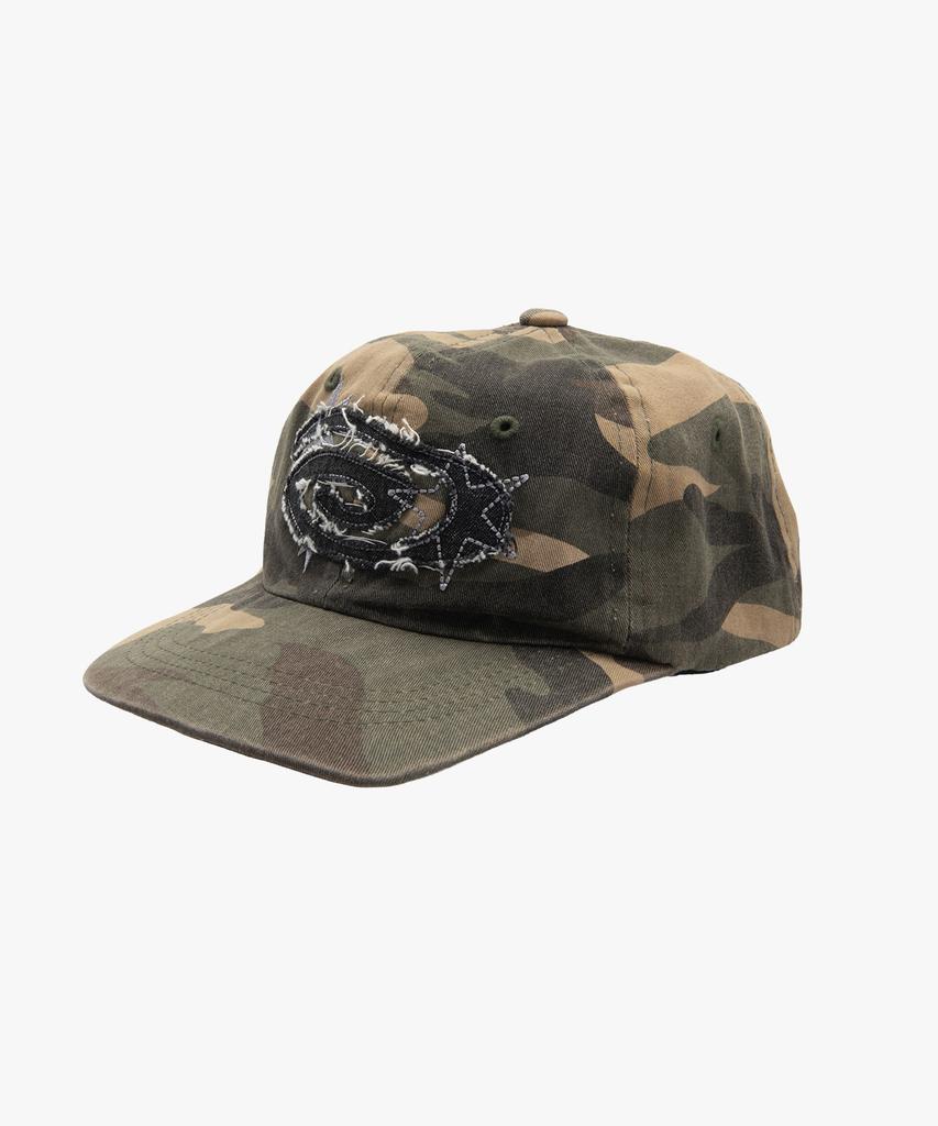 Liomeu Denim Applique Washed Ball Cap_Camo