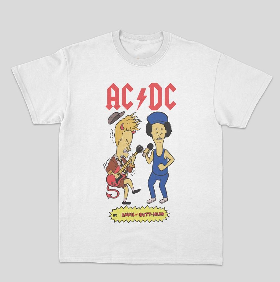 С Рождеством Бэвис и Хедхэды - ACDC Белая унисекс Все размеры Футболка A155 Унисекс Футболка M