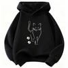 Cute Cat with Paw Hoodie Kids Cat Children's Sweatshirt Hoody for Boys Girls Autumn Winter Casual Hoodies Cartoon