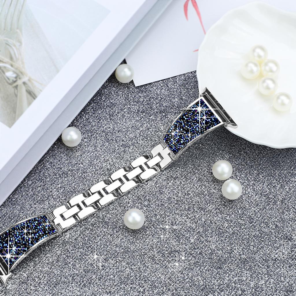 Apple Watch Serisi için lüks Elmas Bilezik Band Ultra9/8/7/6/5/4/3/2/se Paslanmaz Çelik saat kayışı Iwatch için 41mm 45mm 38 42mm Kayış