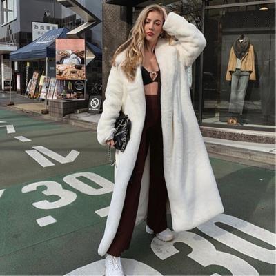 Nieuwe Dames Middellange Faux Fur Jas voor Herfst en Winter