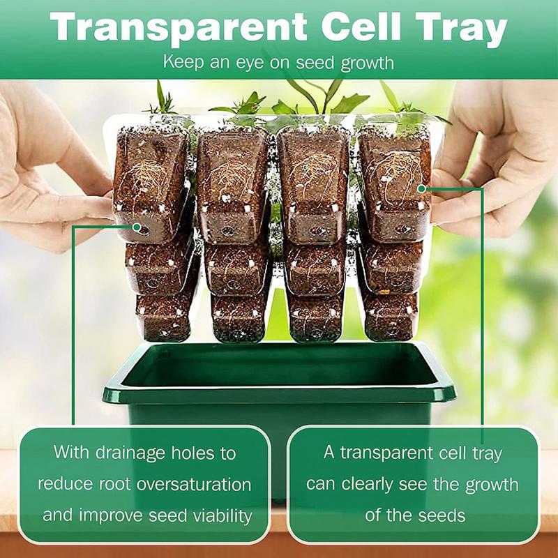 Seedling Starter Trays Elevated Seedling Starter Trays Kits Indoor Gardening Plant Germination Trays Starter Kit With Timing