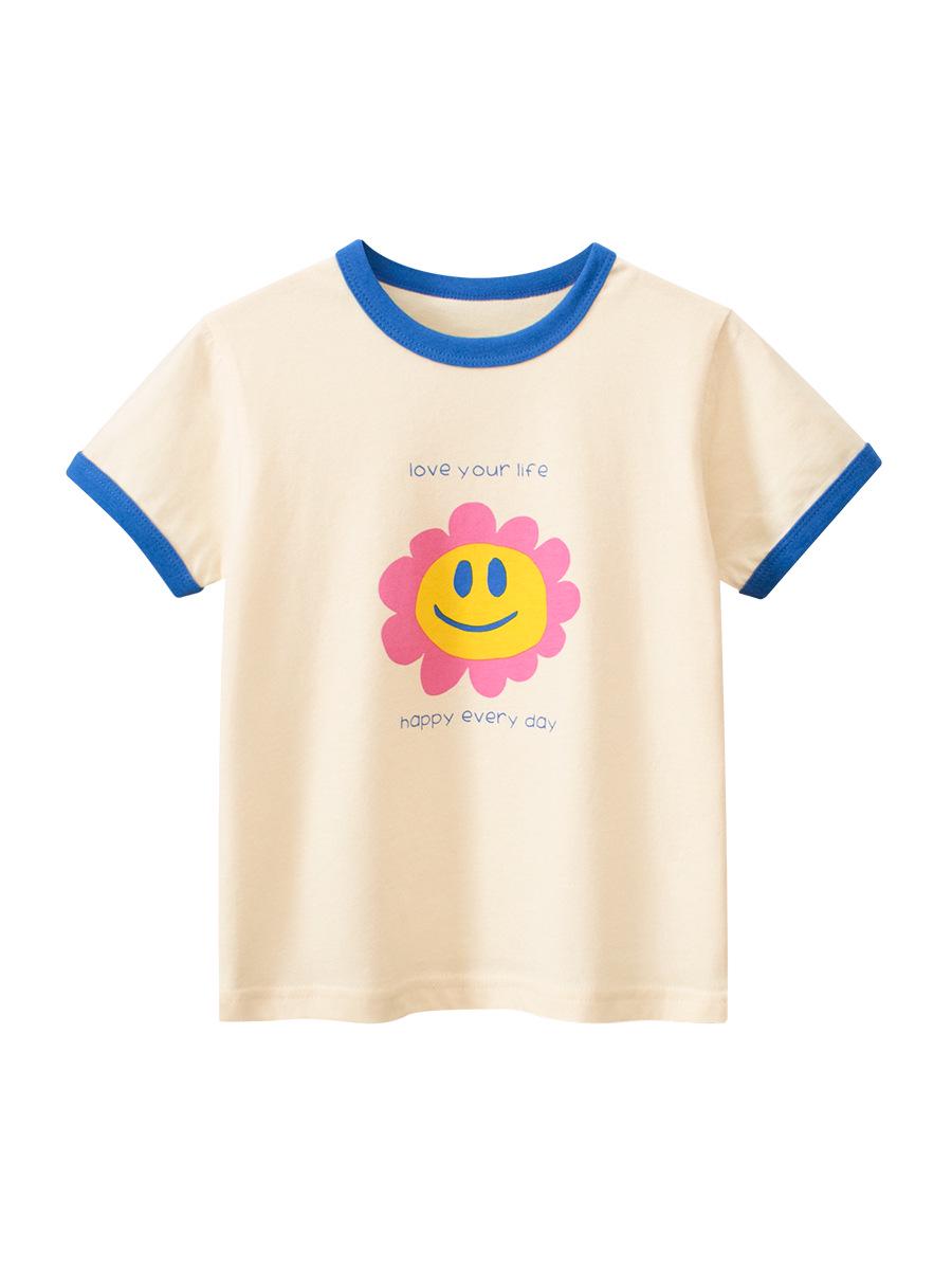 

Летняя футболка с коротким рукавом для девочек 2024 - Детская одежда 140 cm