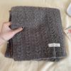 Luochi Women's Japanese Cable Knit Wool Scarf - Winter Warm & Versatile Neck Gaiter for Couples