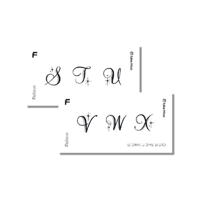 Набор временных татуировок S-X