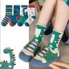 Cartoon Dinosaurier Kinder Socken Niedliche Herbst Winter Warme Mittelhohe Socken Für Kinder Jungen Mädchen Baumwollsocken Sokken