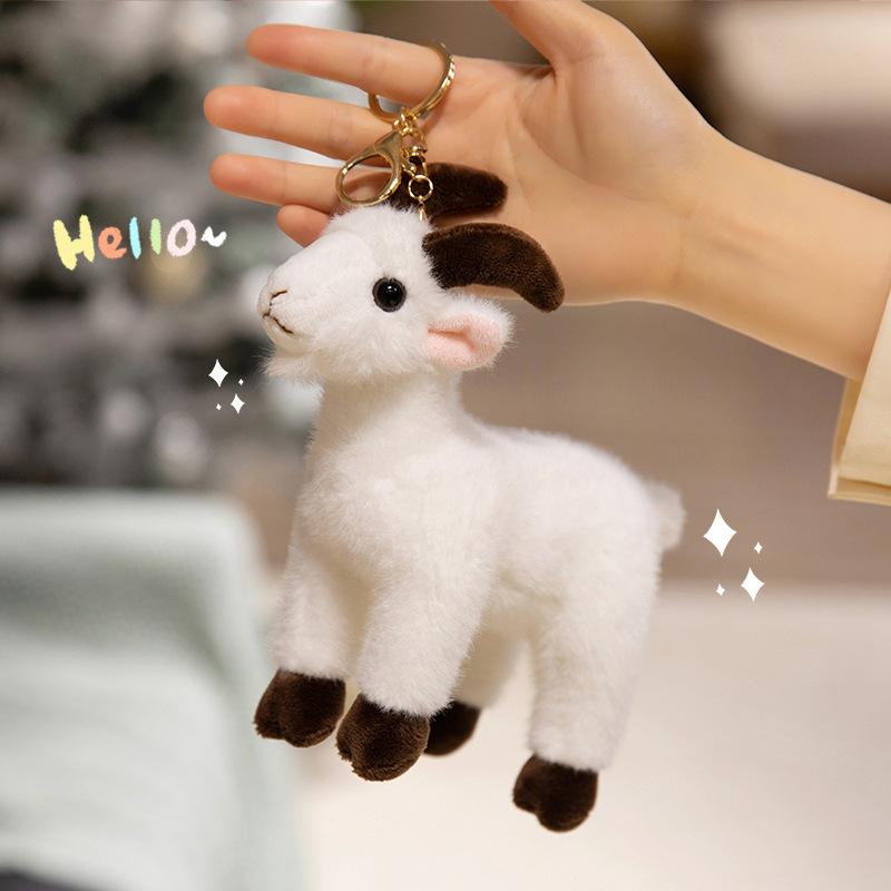 Cute Black Goat Pendant Plush Toy Doll Little Sheep Doll Girl Bag Keychain Small Pendant