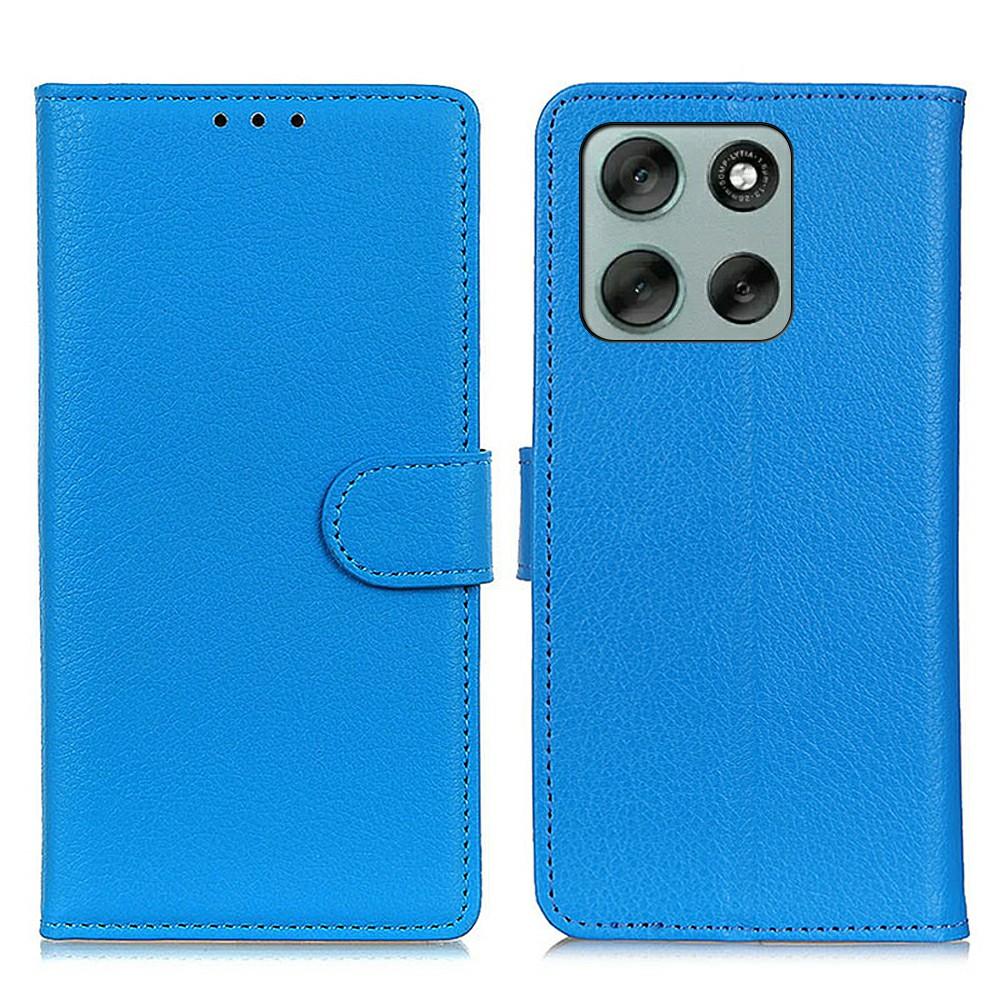 For Motorola Moto G86 Power 5G Wallet Case PU Leather Phone Cover Litchi Texture