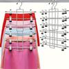 6-Tier Metal Skirt Organizer with 360° Rotating Hooks | Space-Saving Clothes Storage for Pants and Skirts, Durable Metal Construction