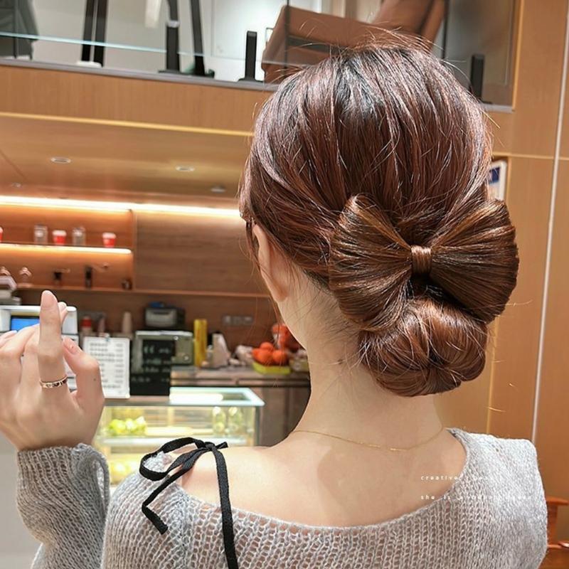 Hair Bows Wigs Hair Bows Hair Clip for Girl Hair Bun Bows Hairpin Korean Hair Barrettes Women 2000s Hair Decors Accessor