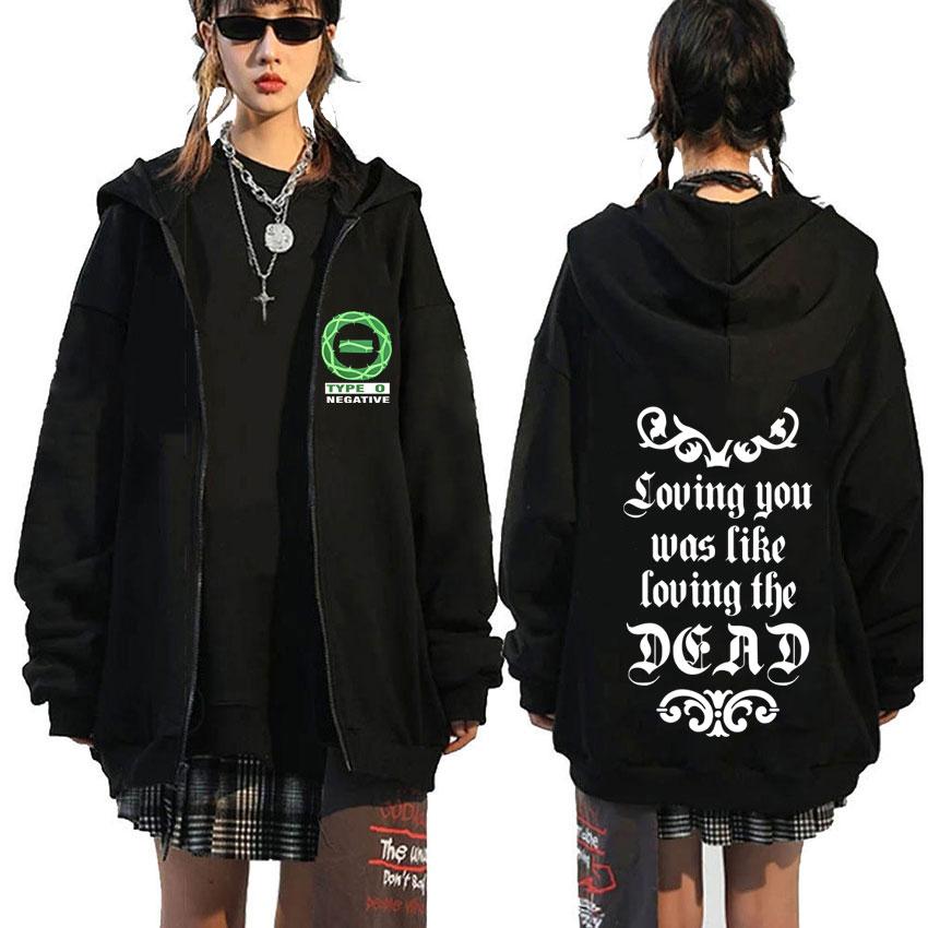 Rock Band Type O Negative Suspended in Dusk Essential Zipper Hoodie Men Women Casual Vintage Zip Up Jacket Male Oversize Hoodies