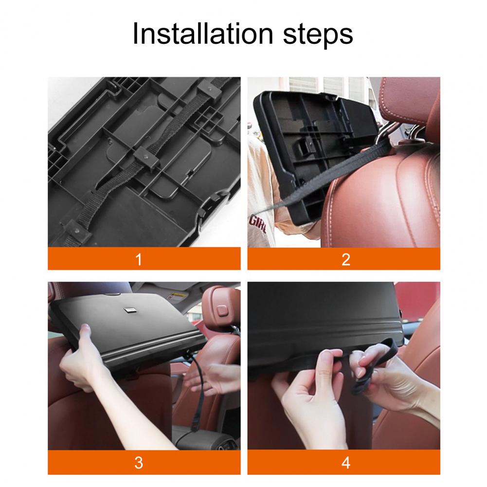 Kompakter Premium Autositz Rückenlehnenschutz mit Tablett Langlebiger Rücksitz-Tisch Verschleißfest für Automobil