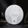 Gold-Plated YES/NO Decision Coin - Three-Dimensional Relief Commemorative Badge