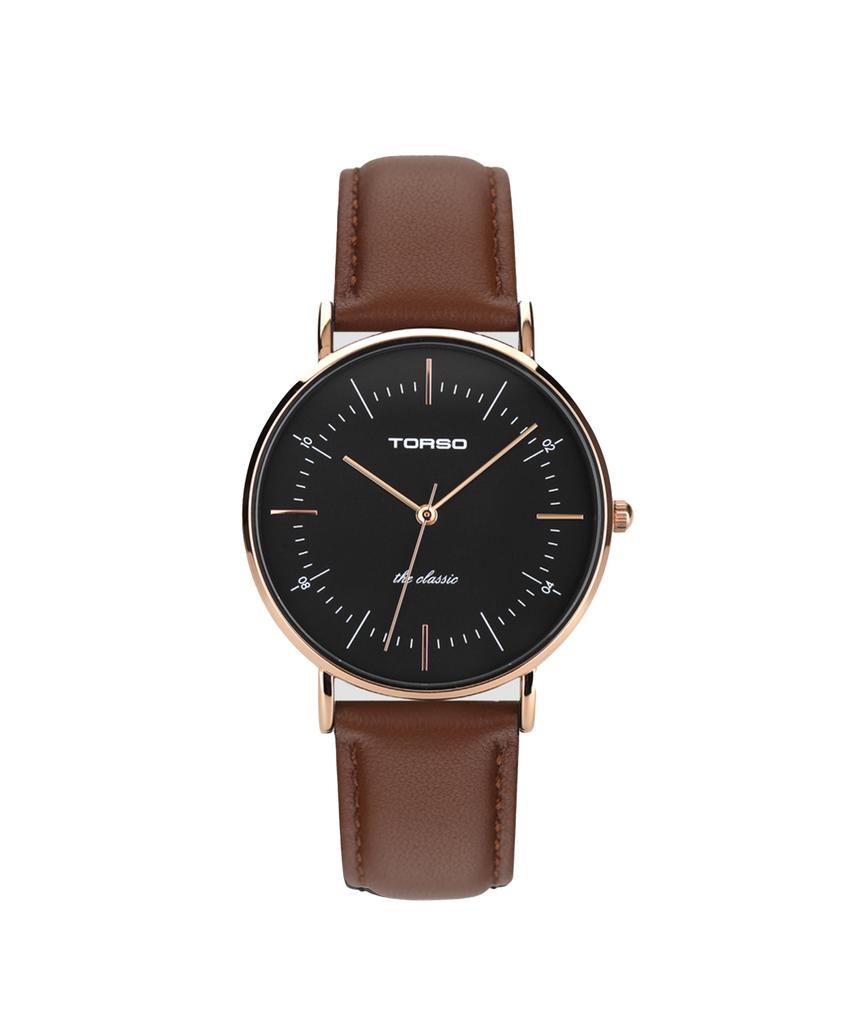 Toleuso T41L-M-Rbbr The Classic Quartz Watch Leather Men'S Watch