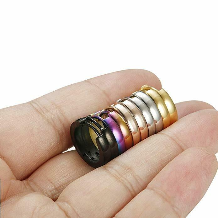 1 PÁR 316L náušnic z chirurgické oceli malé kruhové náušnice pro muže Dámské Dětské náušnice Huggie Body Piercing