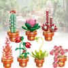 Exquisite Diy Mini Brick Plant Pot Model Kit Fun Plastic Building Blocks Toy