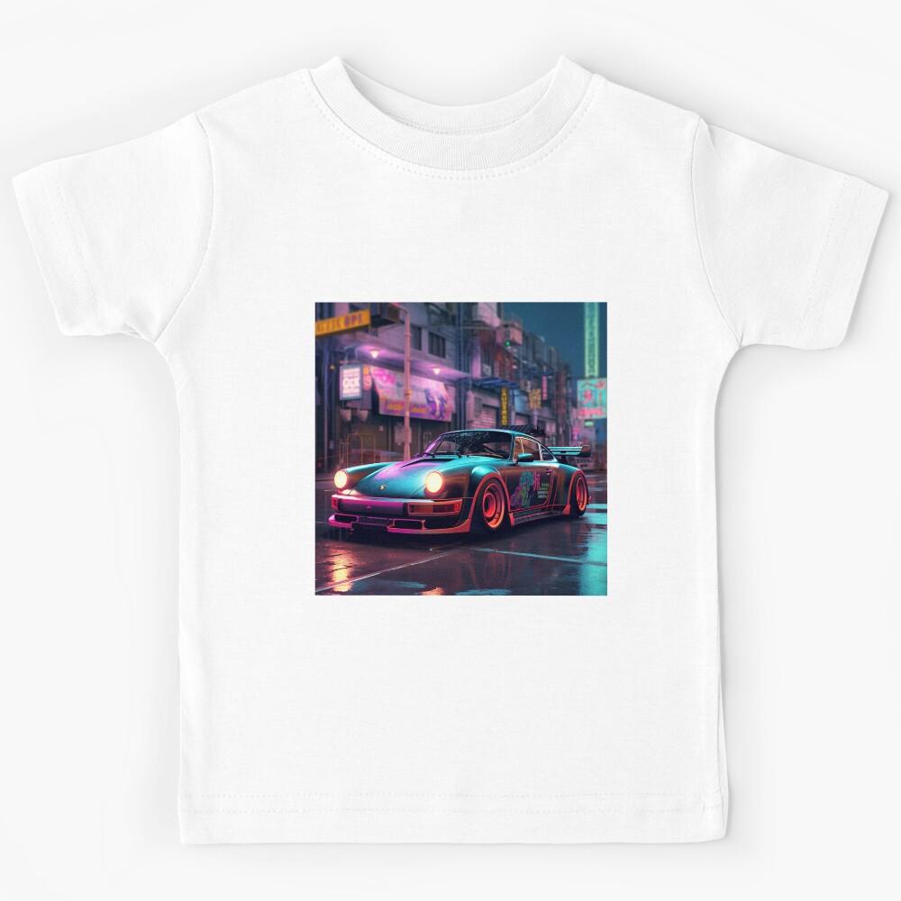 Cyberpunk Porsche 911 3 Kids T-Shirt 160