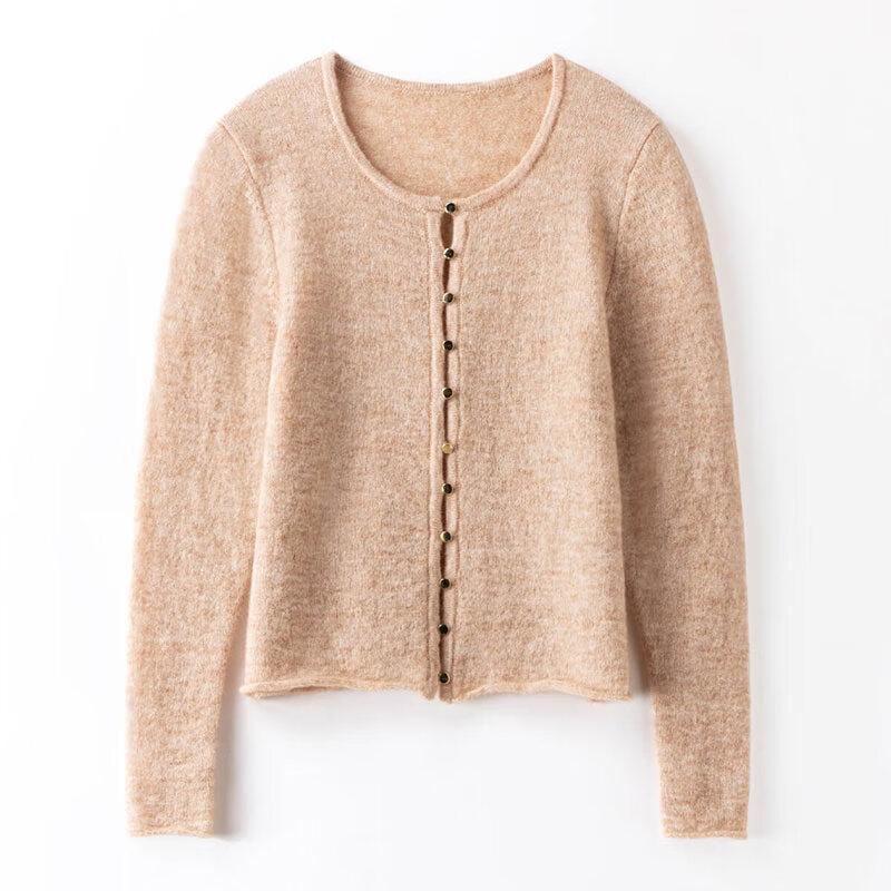 

Sinofude Women s Round Neck Cashmere Blend Sweater M